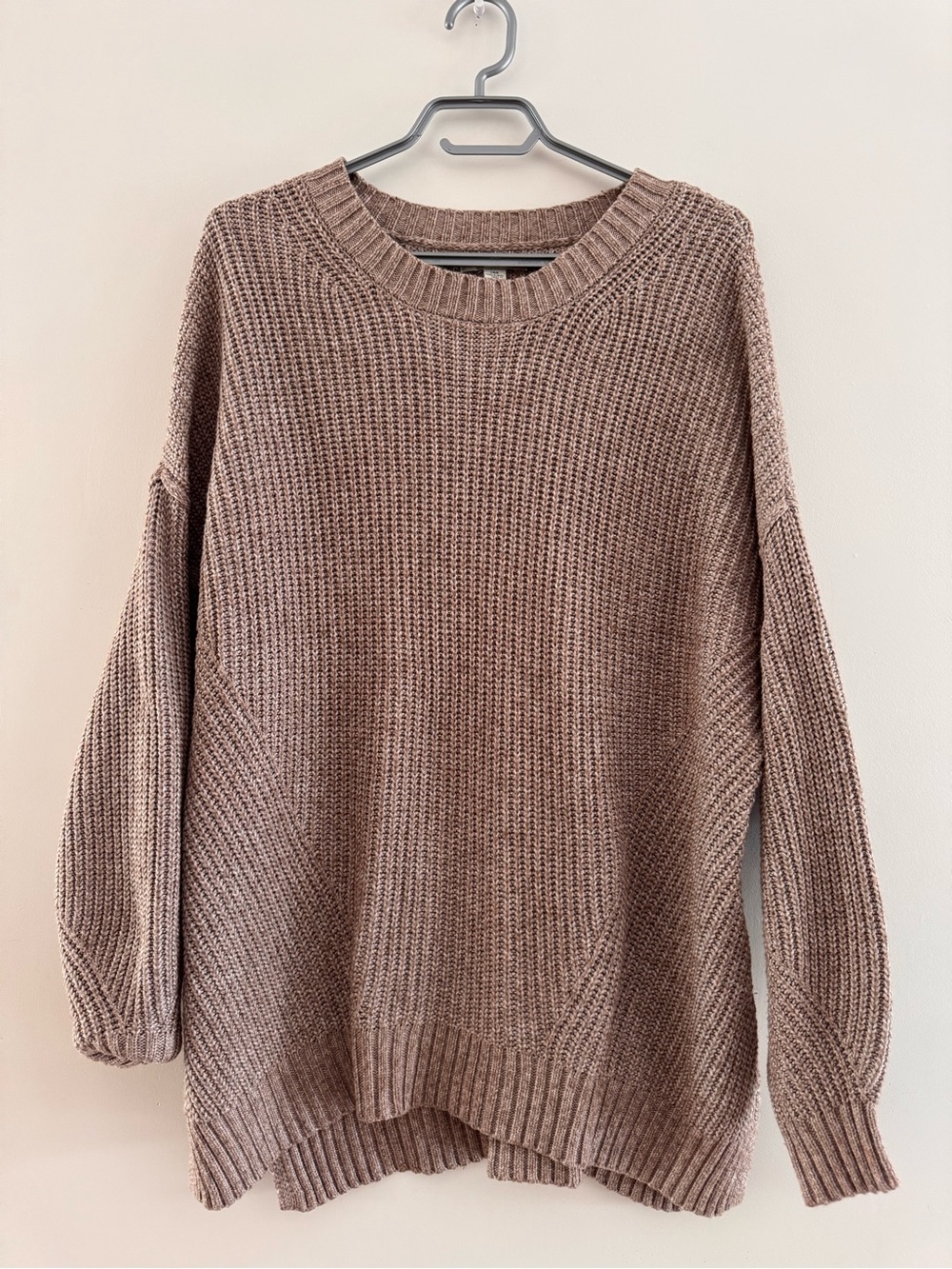 American Eagle Outfitters Relaxed Crewneck Sweater - Taupe